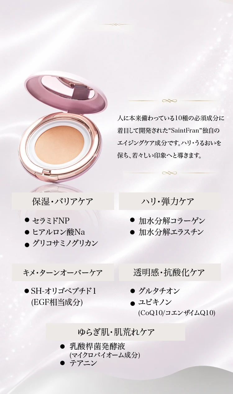 配合されているスキンケア成分の一覧